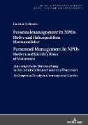 Personalmanagement in NPOs Motive und Haftungsrisiken EhrenamtlicherPersonnel Management in NPOs Motives and Liability Risksof Volunteers