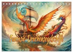 Fantasie-Drachensegelschiffe (Tischkalender 2024 DIN A5 quer), CALVENDO Monatskalender