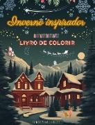 Inverno inspirador | Livro de colorir | Elementos impressionantes de inverno e Natal em lindos padrões criativos