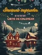 Invierno inspirador | Libro de colorear | Increíbles elementos invernales y navideños en magníficos patrones creativos