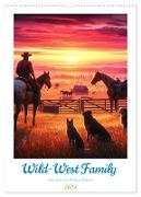 Wild-West Family - Ein Jahr im Wilden Westen (Wandkalender 2024 DIN A2 hoch), CALVENDO Monatskalender