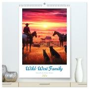 Wild-West Family - Ein Jahr im Wilden Westen (hochwertiger Premium Wandkalender 2024 DIN A2 hoch), Kunstdruck in Hochglanz