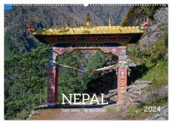 Nepal Tsum Valley - Tal des Glücks (Wandkalender 2024 DIN A2 quer), CALVENDO Monatskalender