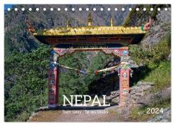 Nepal Tsum Valley - Tal des Glücks (Tischkalender 2024 DIN A5 quer), CALVENDO Monatskalender