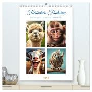 Tierischer Frohsinn - Ein Jahr voller Lächeln und Lebensfreude (hochwertiger Premium Wandkalender 2024 DIN A2 hoch), Kunstdruck in Hochglanz