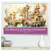 Ein Besuch in fernen Universen (hochwertiger Premium Wandkalender 2024 DIN A2 quer), Kunstdruck in Hochglanz