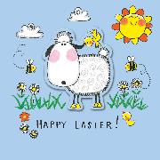 Doppelkarte. Easter Parade - Happy Easter/Lamb