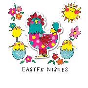 Doppelkarte. Easter Parade - Easter Wishes/Chicken & Chicks