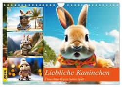 Liebliche Kaninchen. Flauschige Hopsis haben Spaß (Wandkalender 2024 DIN A4 quer), CALVENDO Monatskalender