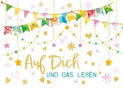 Postkarte. Auf dich . . . (Wimpel)