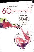 Doppelkarte. zum 60. Geburtstag (Wein)