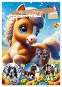 Tinker Ponys - Magische Momente, Gypsy Vanner für Mädchen (Wandkalender 2024 DIN A2 hoch), CALVENDO Monatskalender
