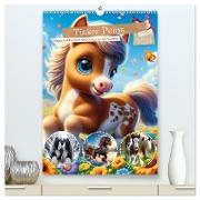 Tinker Ponys - Magische Momente, Gypsy Vanner für Mädchen (hochwertiger Premium Wandkalender 2024 DIN A2 hoch), Kunstdruck in Hochglanz