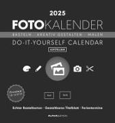 Foto-Bastelkalender schwarz 2025 - Do it yourself calendar 16x17 cm - datiert - Kreativkalender - Foto-Kalender - Alpha Edition