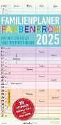 Familienplaner Farbenfroh mit 4 Spalten für 18 Monate 2025 - Familien-Timer 22x45 cm - Offset-Papier - mit Ferienterminen - Wand-Planer - Alpha Edition
