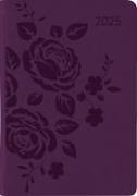 Ladytimer Mini Deluxe Purple 2025 - Taschen-Kalender 8x11,5 cm - Tucson Einband - mit Motivprägung - Weekly - 144 Seiten - Alpha Edition