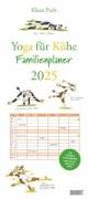Yoga für Kühe Familienplaner 2025 – Wandkalender – Familien-Kalender mit 6 Spalten – Format 22 x 49,5 cm