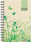 Taschenkalender Graspapier 2025 - Bürokalender 10x14 cm - 1 Woche auf 2 Seiten - robuster Kartoneinband - Wochenkalender - Notizheft - 639-0640