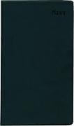 Zettler Taschenplaner 2025 9,5x16cm 64 Seiten schwarz Bürokalender Notizheft 1 Woche auf 1 Seite separates Adressheft faltbar