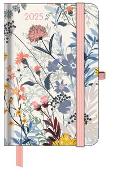 GreenLine Diary Floral 2025 - Buchkalender - Taschenkalender - 10x15