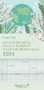 GreenLine Green Vibes 2025 Familienplaner - Familien-Kalender - Kinder-Kalender 22x45