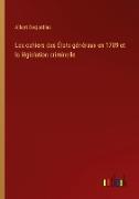 Les cahiers des États généraux en 1789 et la législation criminelle