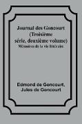 Journal des Goncourt (Troisième série, deuxième volume), Mémoires de la vie littéraire