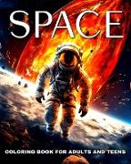 Space Coloring Book for Adults and Teens