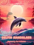 Delfin mandalaer | Malebog for voksne | Antistress-mønstre, der fremmer kreativiteten