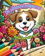 De sötaste valparna - Målarbok för barn - Kreativa och roliga scener med skrattande hundar