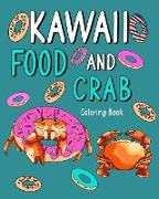 Kawaii Food and Crab Coloring Book
