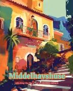 Middelhavshuse | Malebog for ferie- og arkitekturelskere | Fantastisk design til total afslapning