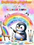 Bedårende pingviner - Malebog for børn - Kreative og sjove scener med glade pingviner