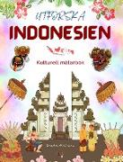 Utforska Indonesien - Kulturell målarbok - Klassisk och modern kreativ design av indonesiska symboler