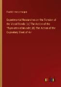 Experimental Researches on the Tension of the Vocal Bands: (a) The Action of the Thyro-cricoid Muscle, (b) The Action of the Expiratory Blast of Air