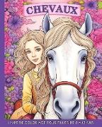 Chevaux Livre de Coloriage pour Filles de 8 à 12 Ans