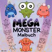 Mega Monster Malbuch Lustiges Ausmalbuch für Kinder Monstermalbuch für Jungen und Mädchen 7-11 Jahr, Kreatives Monsterbuch Geschenkidee gegen Langeweile