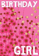 Doppelkarte. Belle - Birthday Girl/Pink Daisies