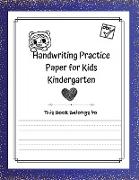 Handwriting Practice Paper for kids Kindergarten