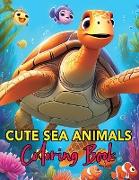 Cute Sea Animals Coloring Book