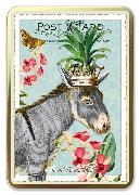 Kartenbox. Postkarten. Tiere mit Krone. 6 Motive à 2 Karten