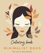 Minimalist Boho Coloring Book for Teens and Adults