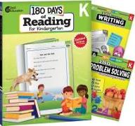 180 Days Reading, Writing & Problem Solving Grade K: 3-Book Set