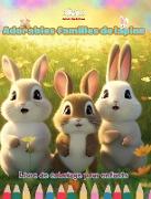 Adorables familles de lapins - Livre de coloriage pour enfants - Scènes créatives de familles de lapins attachantes