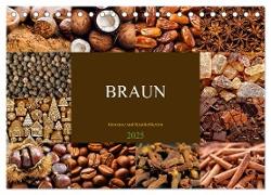 BRAUN - Gewürze und Köstlichkeiten (Tischkalender 2025 DIN A5 quer), CALVENDO Monatskalender