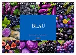 BLAU - Gemüse und Obst - Farbexplosion (Wandkalender 2025 DIN A4 quer), CALVENDO Monatskalender