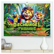 Dschungel-Freunde: Ein Jahr voller tierischer Begegnungen (hochwertiger Premium Wandkalender 2025 DIN A2 quer), Kunstdruck in Hochglanz