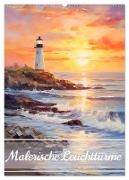 Malersiche Leuchttürme (Wandkalender 2025 DIN A2 hoch), CALVENDO Monatskalender
