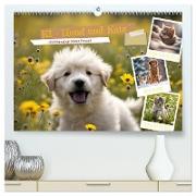 KI - Hund und Katz `des Menschen bester Freund (hochwertiger Premium Wandkalender 2025 DIN A2 quer), Kunstdruck in Hochglanz