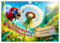 Kleine Käfer, große Abenteuer: Ein Jahreskalender für Kinder (Wandkalender 2025 DIN A4 quer), CALVENDO Monatskalender